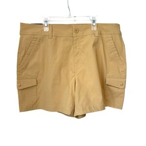 Eddie Bauer Women’s Cargo Pocket Khaki Shorts Size 16 Stretch Casual New W/Tags